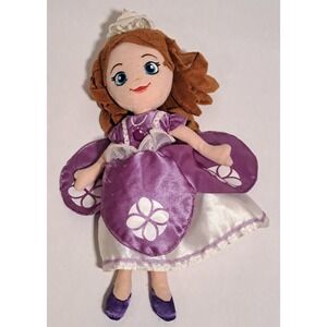 Disney Sofia the First Plush Doll Jakks Pacific Purple Princess Gown 2013 10in